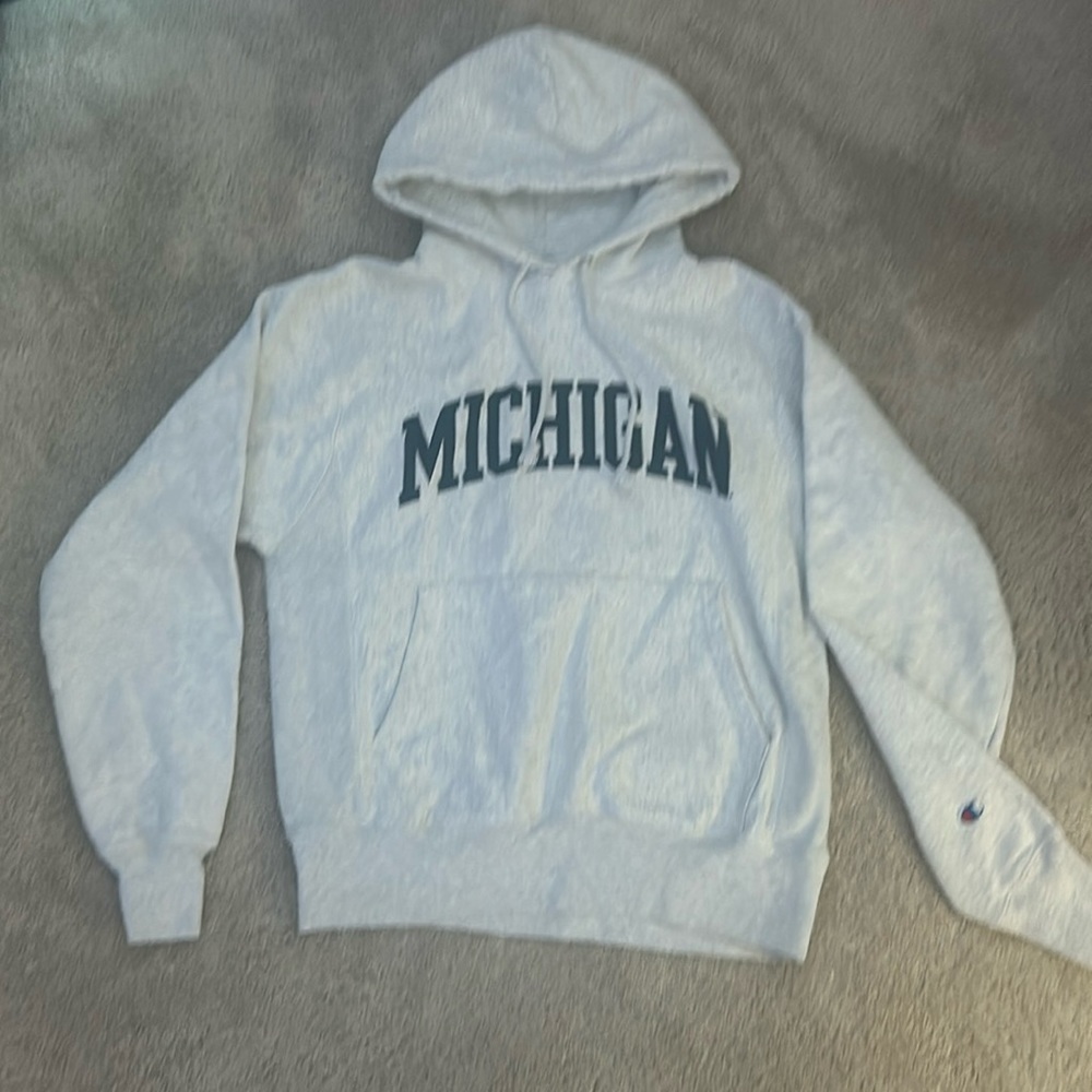 size small champion brand michigan hoodie OPEN TO ALL OFFERs